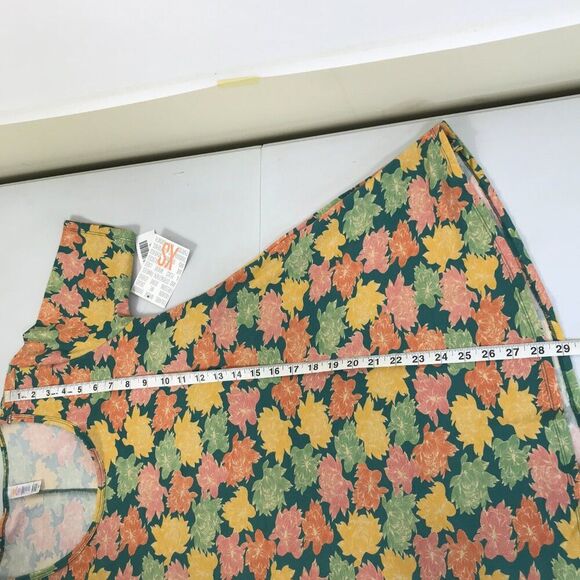 NEW LuLaRoe Floral Print Perfect T Women's XS Scoop Neck Tunic Stretch Knit - Picture 7 of 11